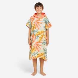Poncho surf Enfant de 135 à 160 cm - 550 Jungle rose corail