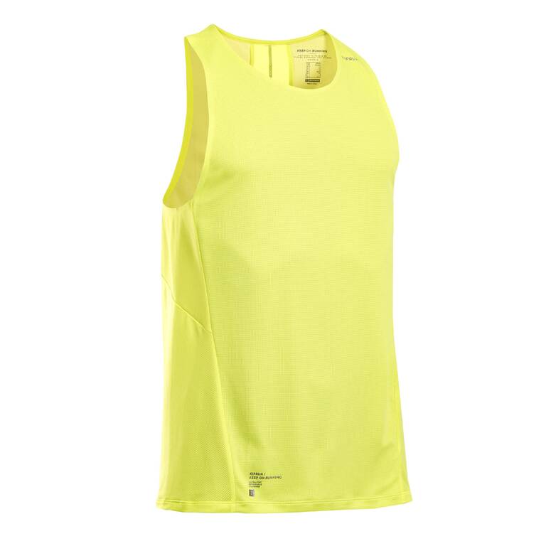 KIPRUN MEN'S BREATHABLE RUNNING TANK TOP - YELLOW