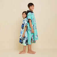 Kids' Surf Poncho 110 to 135 cm - 500 Miamiii blue