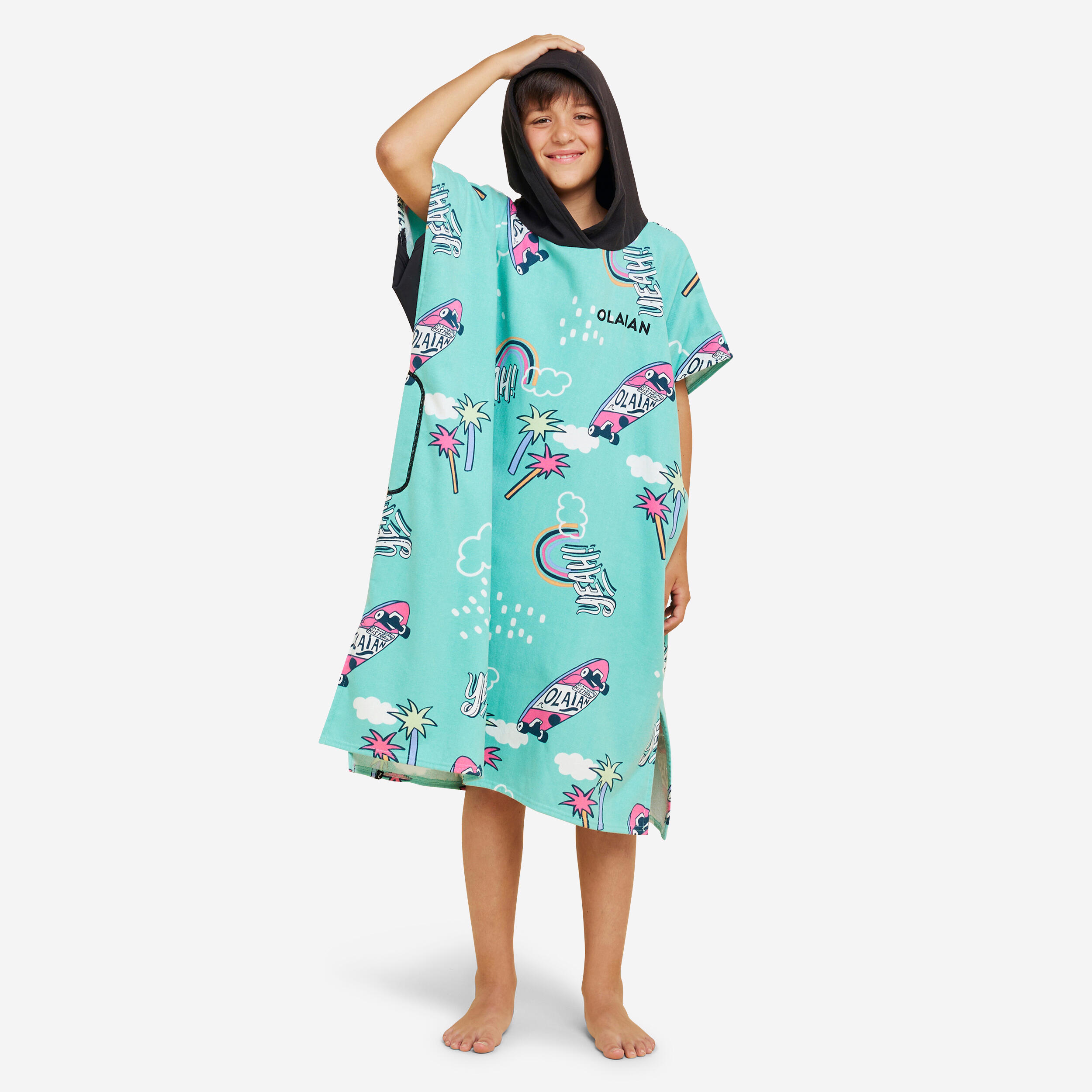 OLAIAN SURFPONCHO VOOR KINDEREN 550 Skatepark 135 tot 160 cm