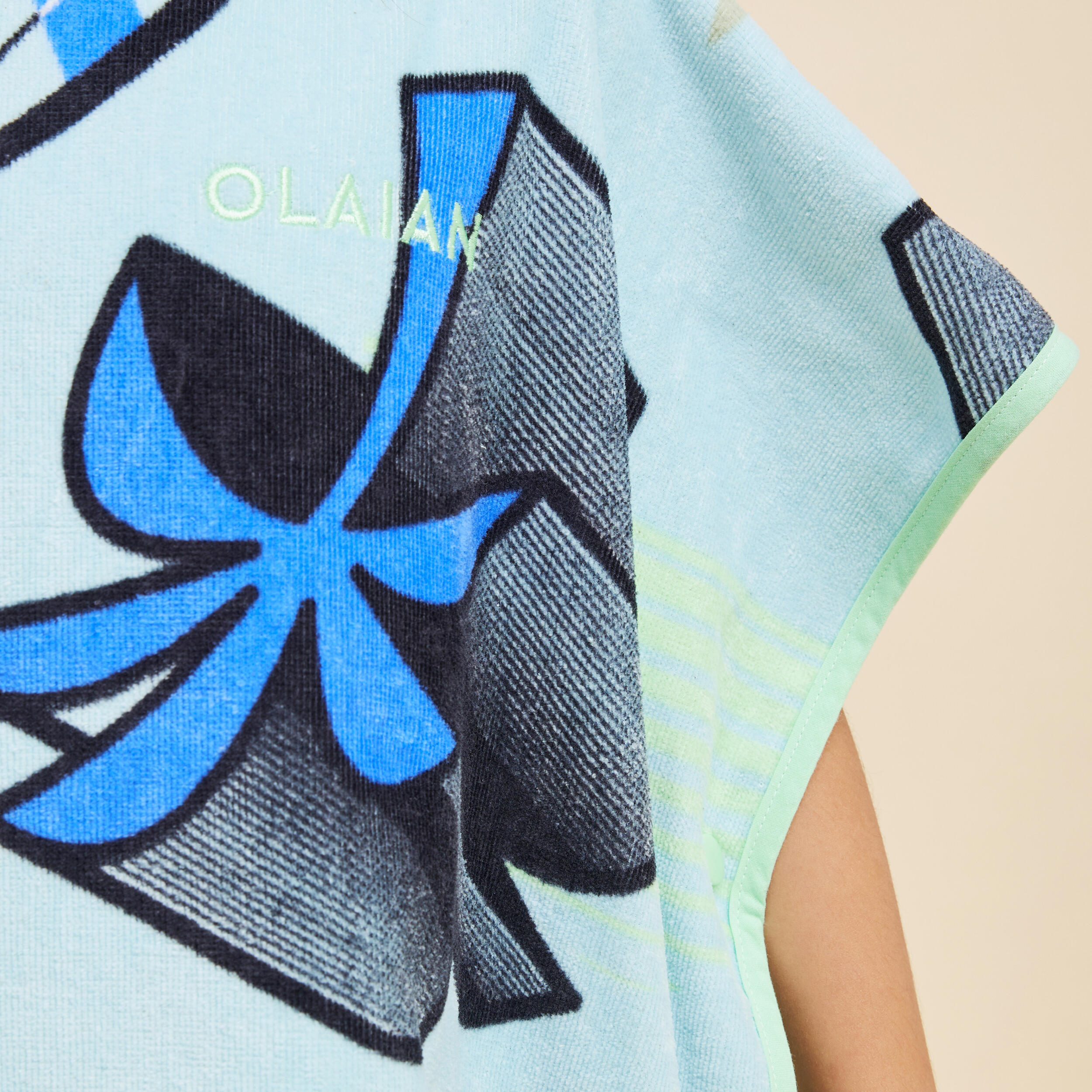 Poncho surf enfant 110 à 135 cm - 500 miamiii bleu 7/11