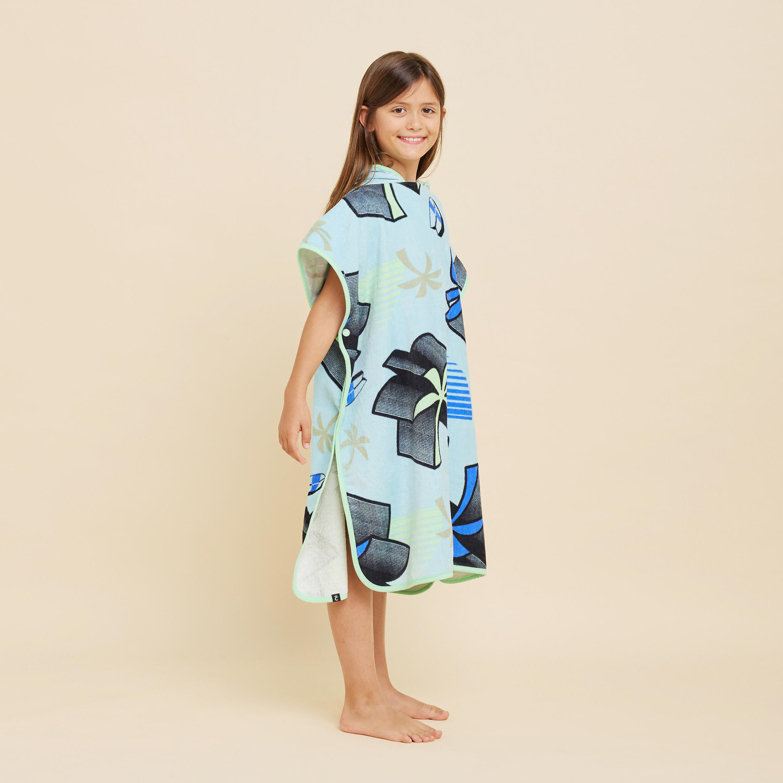Poncho surf enfant 110 à 135 cm - 500 miamiii bleu 2/11