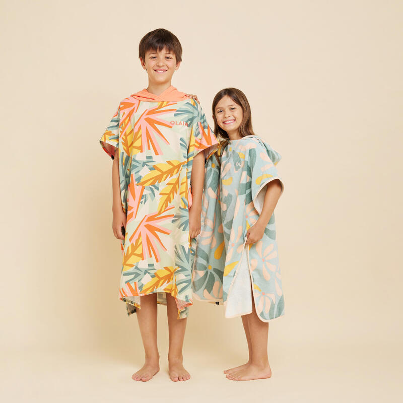 Poncho surf bambino 500 JUNGLE 135-160 cm 