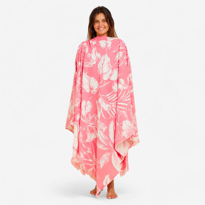 Prosop poncho de plajă XXL 190 x 190 cm Transat Albastru