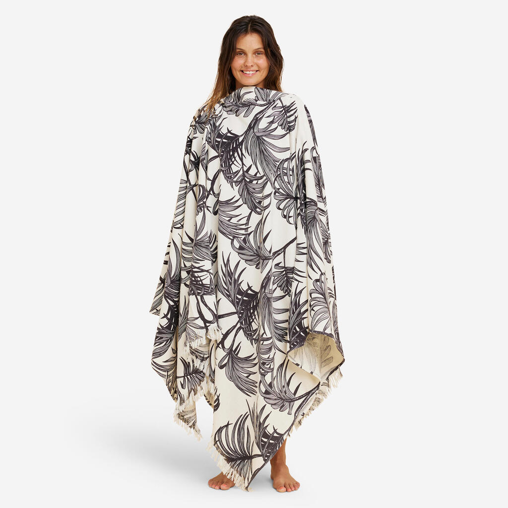 Beach Towel Poncho 190 x 190 cm - Blank blue