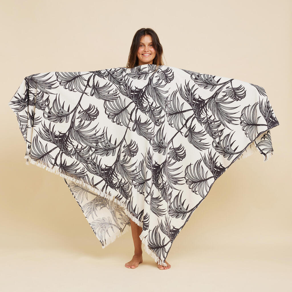 Beach Towel Poncho 190 x 190 cm - Blank blue