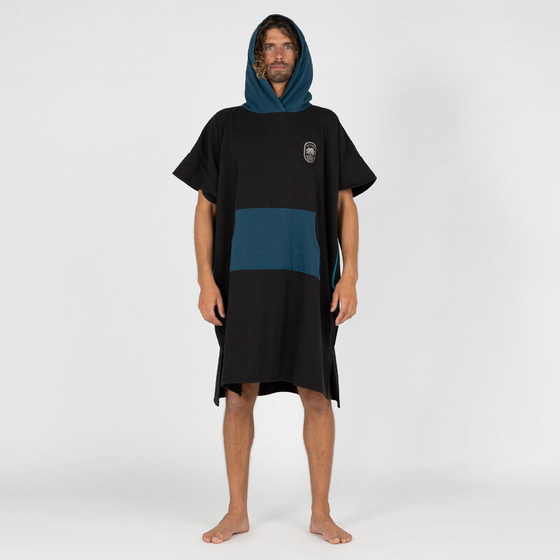 Poncho de baie 500 Negru Adulți 