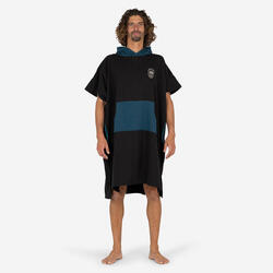 Surfponcho voor volwassenen 500 zwart