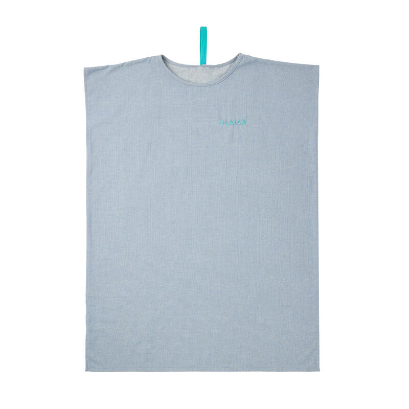 Poncho surf 100 adulto grigio mélange