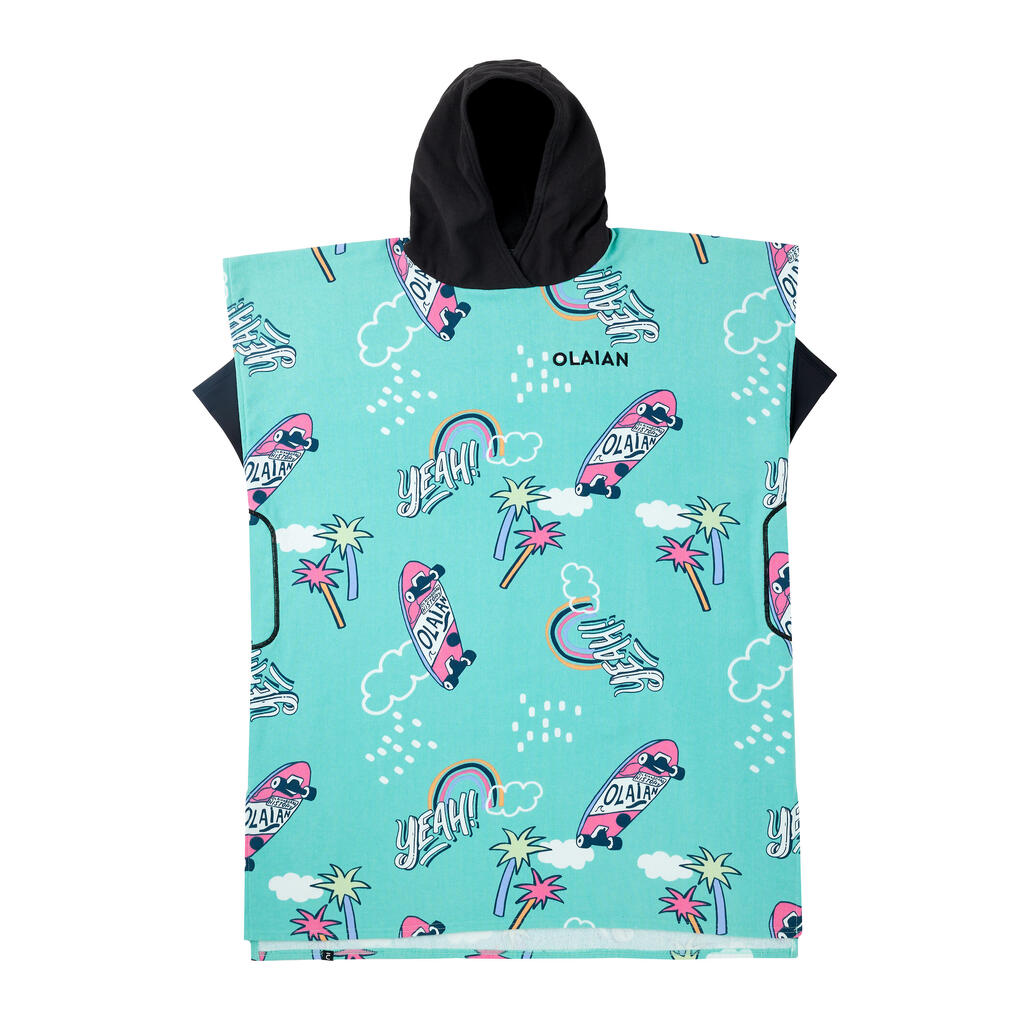 Kids' Surf Poncho 135 to 160 cm - 550 Jungle