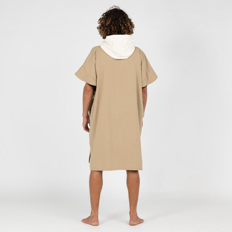 Poncho surf adulto 500 beige