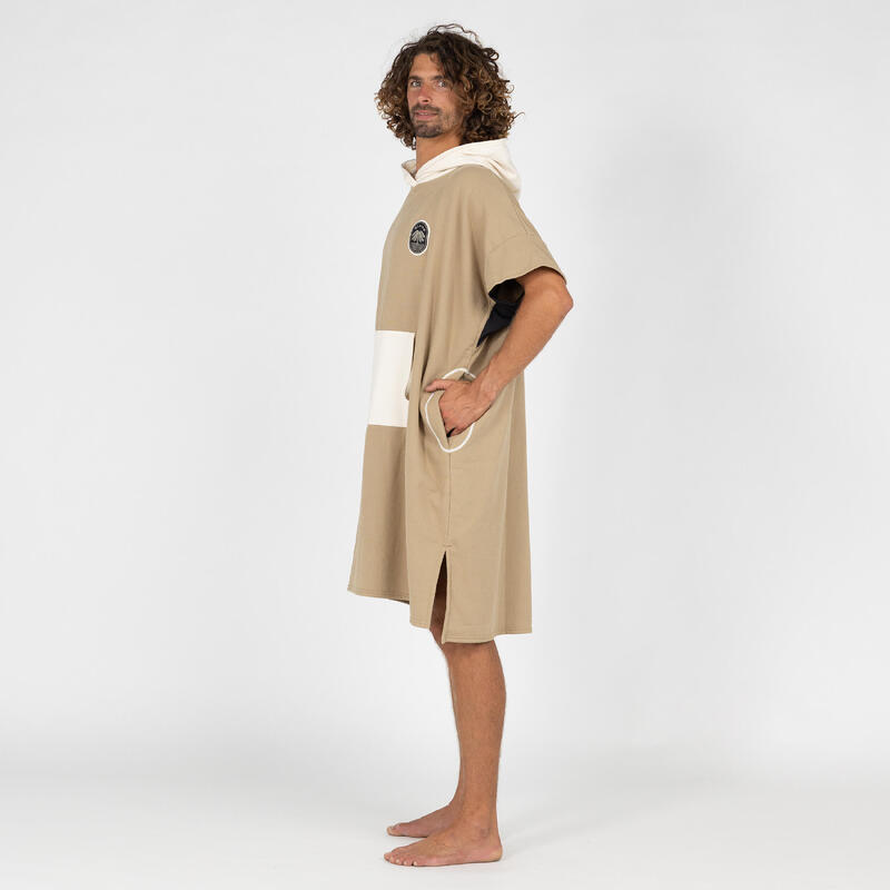 Poncho surf adulto 500 beige