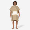 Surfponcho voor volwassenen 500 zandbeige