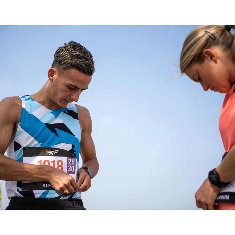 Ademende hardloopsinglet voor heren blauw