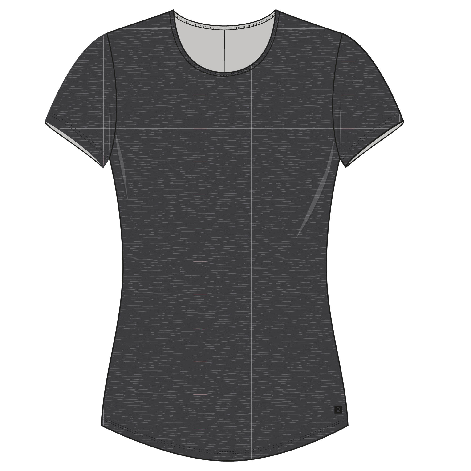 T-Shirt de Fitness Mulher Cinzento Mesclado 28/30