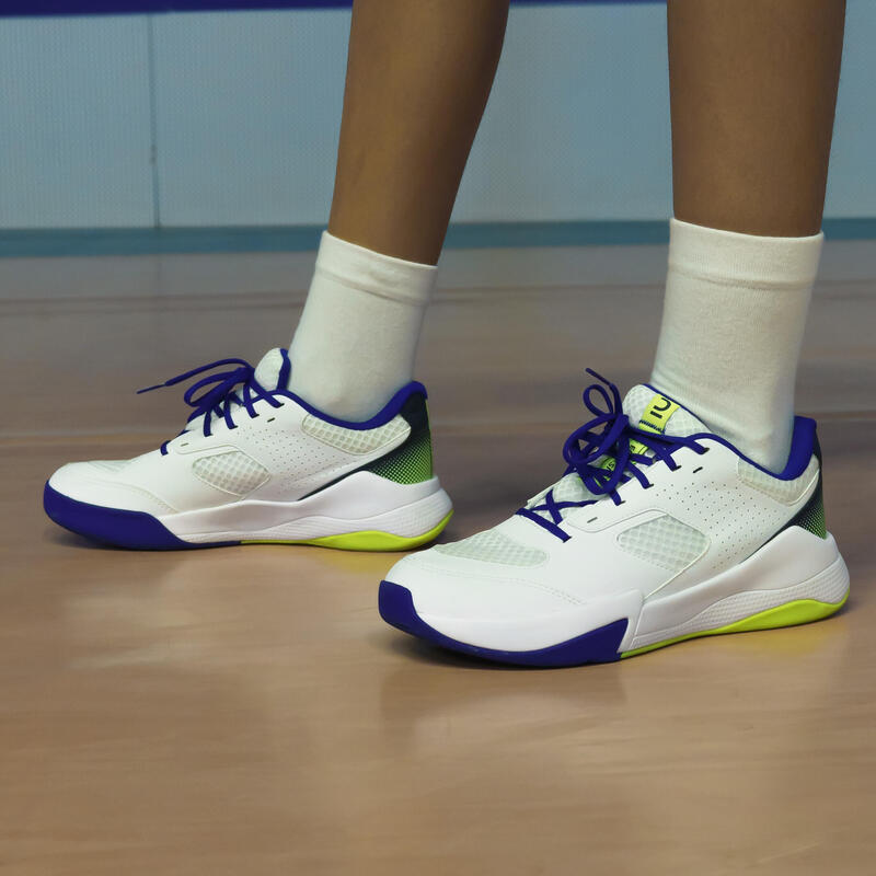 Volejbalové boty Confort bílo-modro-žluté
