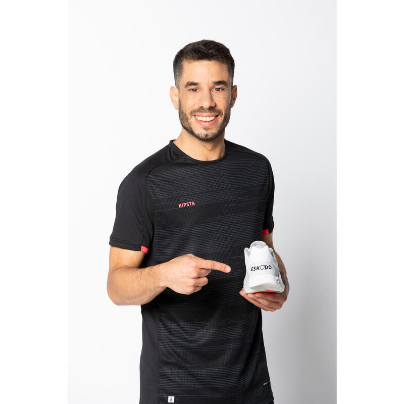 Damen/Herren Fußball Hallenschuhe Futsal Leder ‒ Eskudo Pro weiß