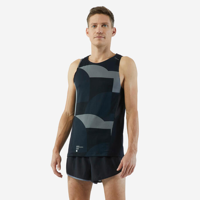 Men's Performance Running Light Tank Top Carbon Black