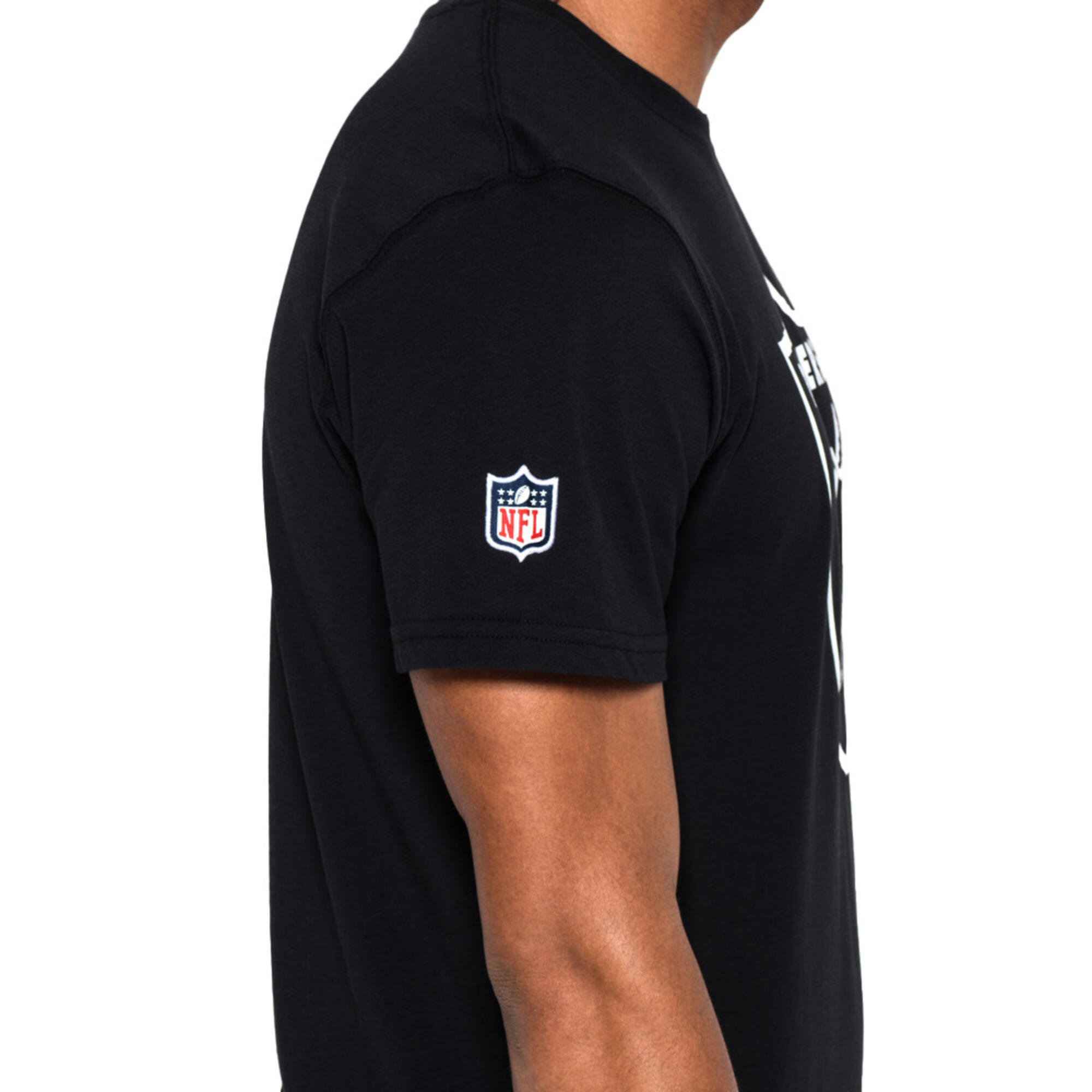 Camiseta manga corta hombre/mujer Fútbol Americano Las Vegas Raiders - negro 3/4