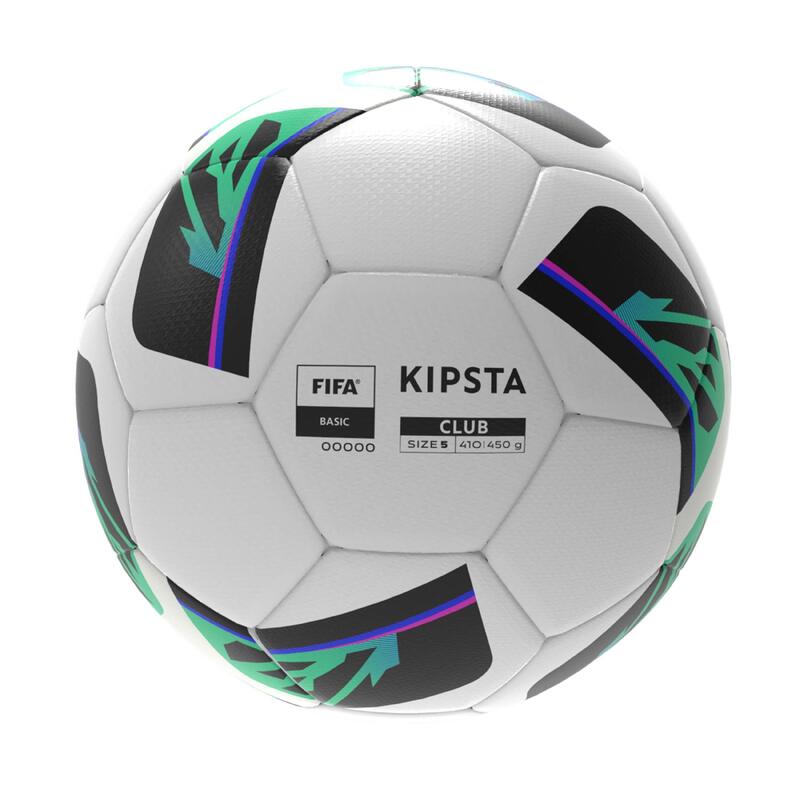 Pallone calcio CLUB HYBRIDE FIFA BASIC taglia 5 bianco