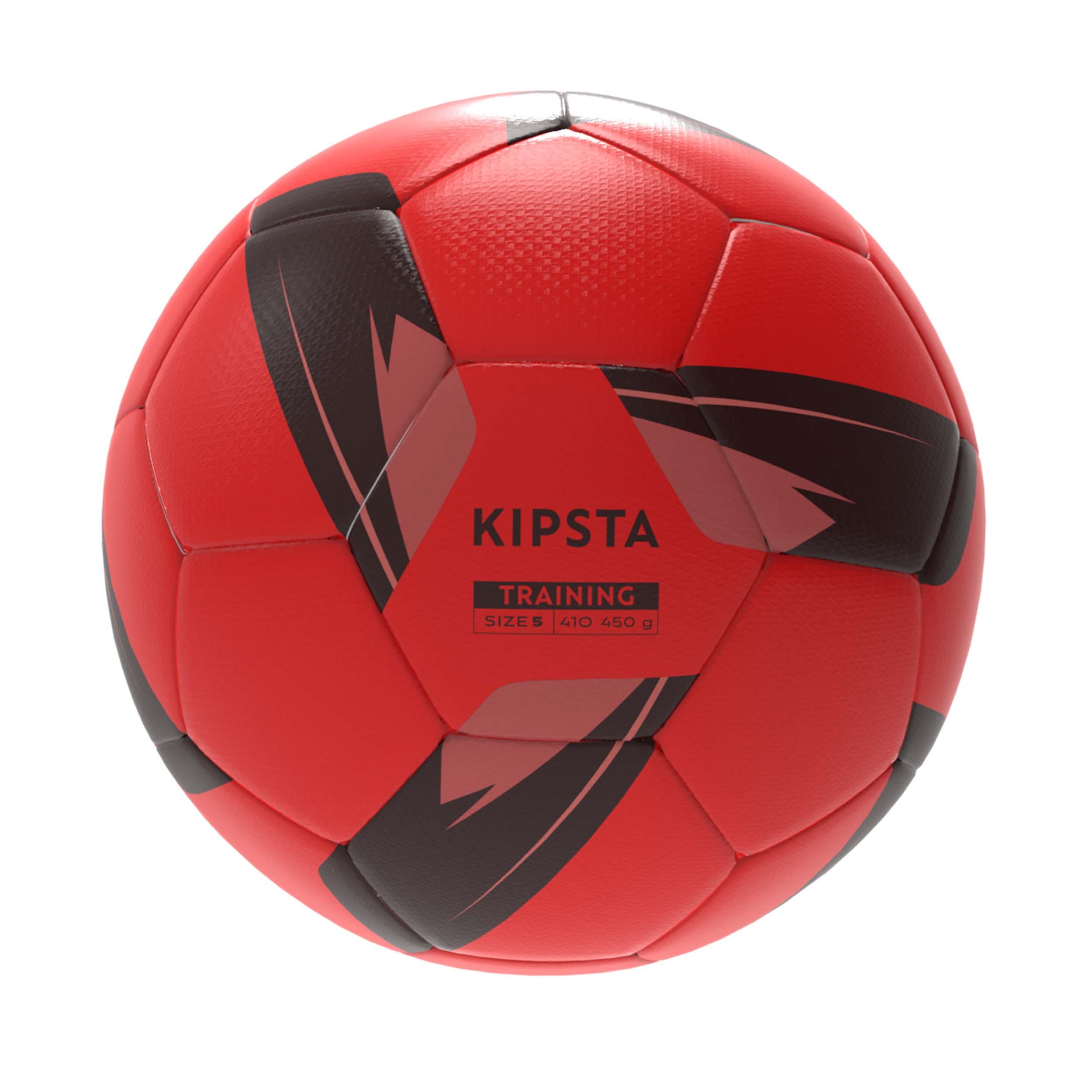 Ballon de football cousu machine training ball neige et brouillard t5 rouge 9/10