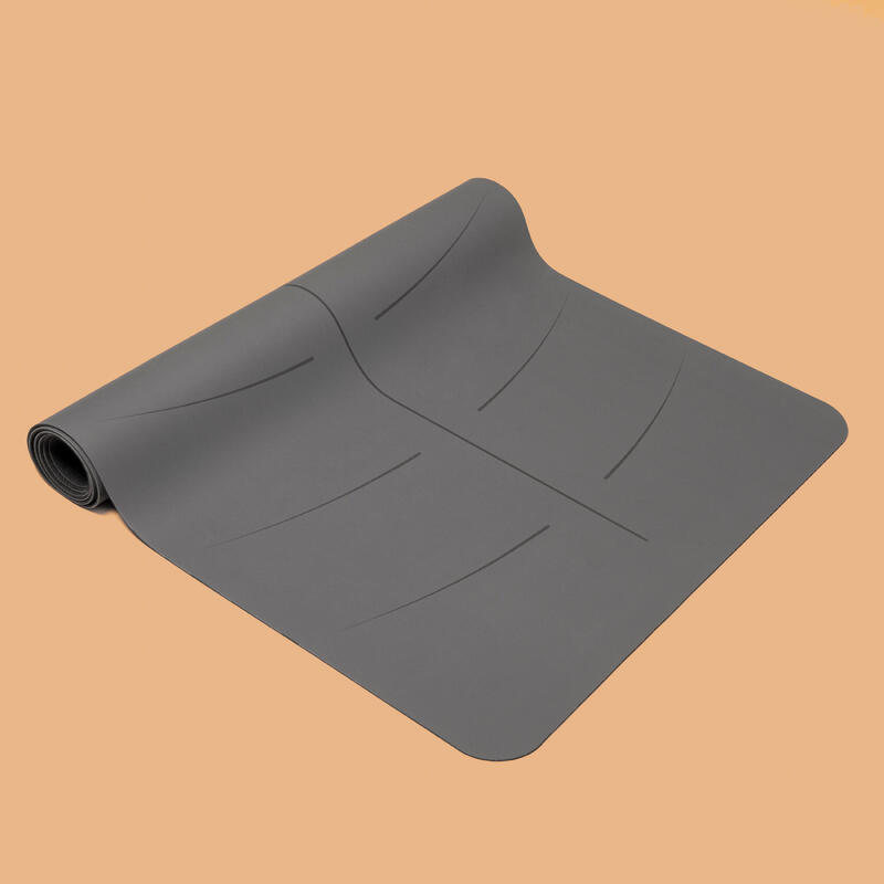 Yogamatte Grip+ V2 185 cm × 65 cm × 3 mm - grau