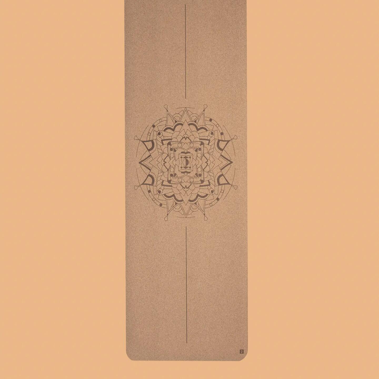 DECATHLON KIMJALY Yogamatte Kork Mandala