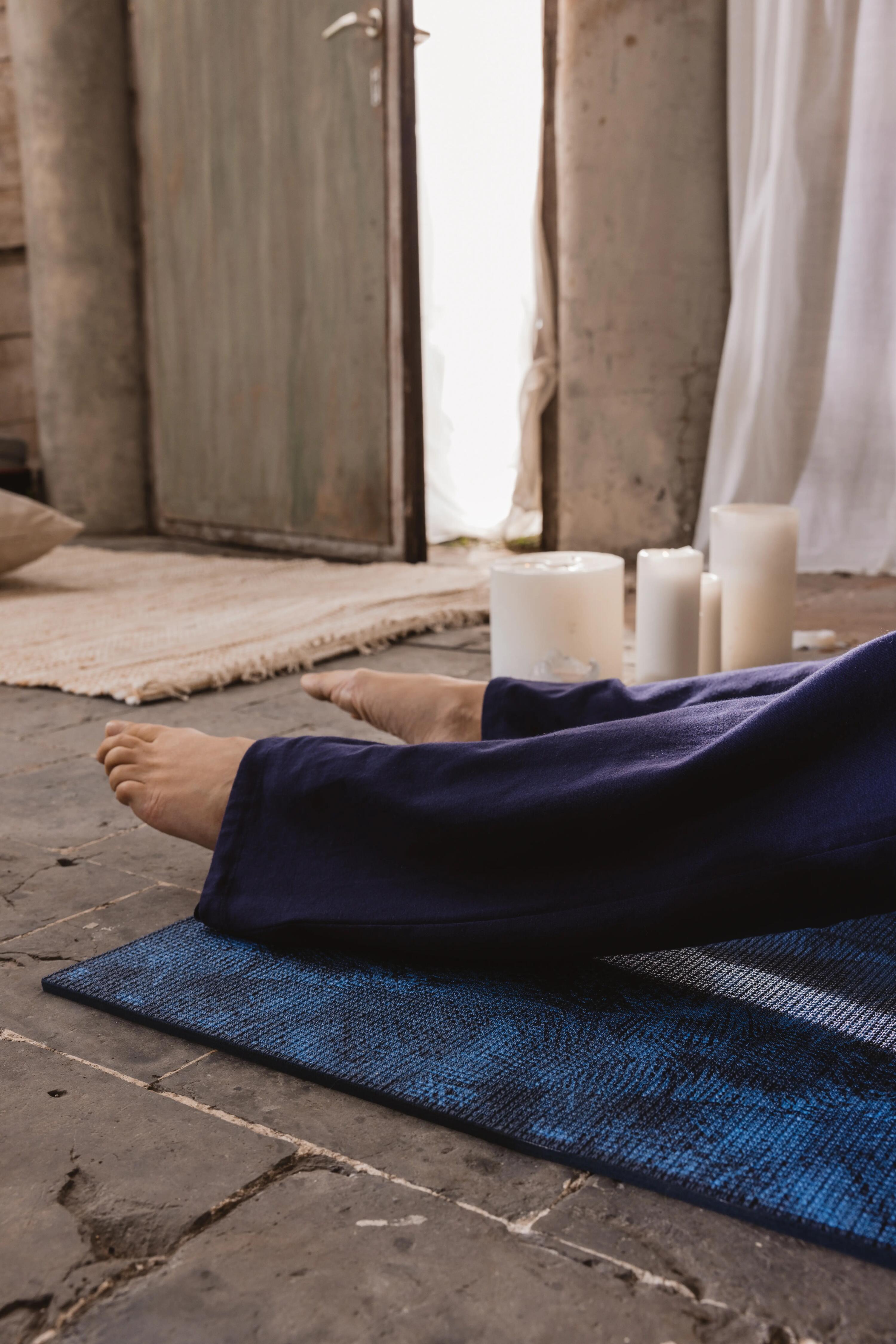 Yoga Matı - 8 mm - Koyu Mavi 18/23