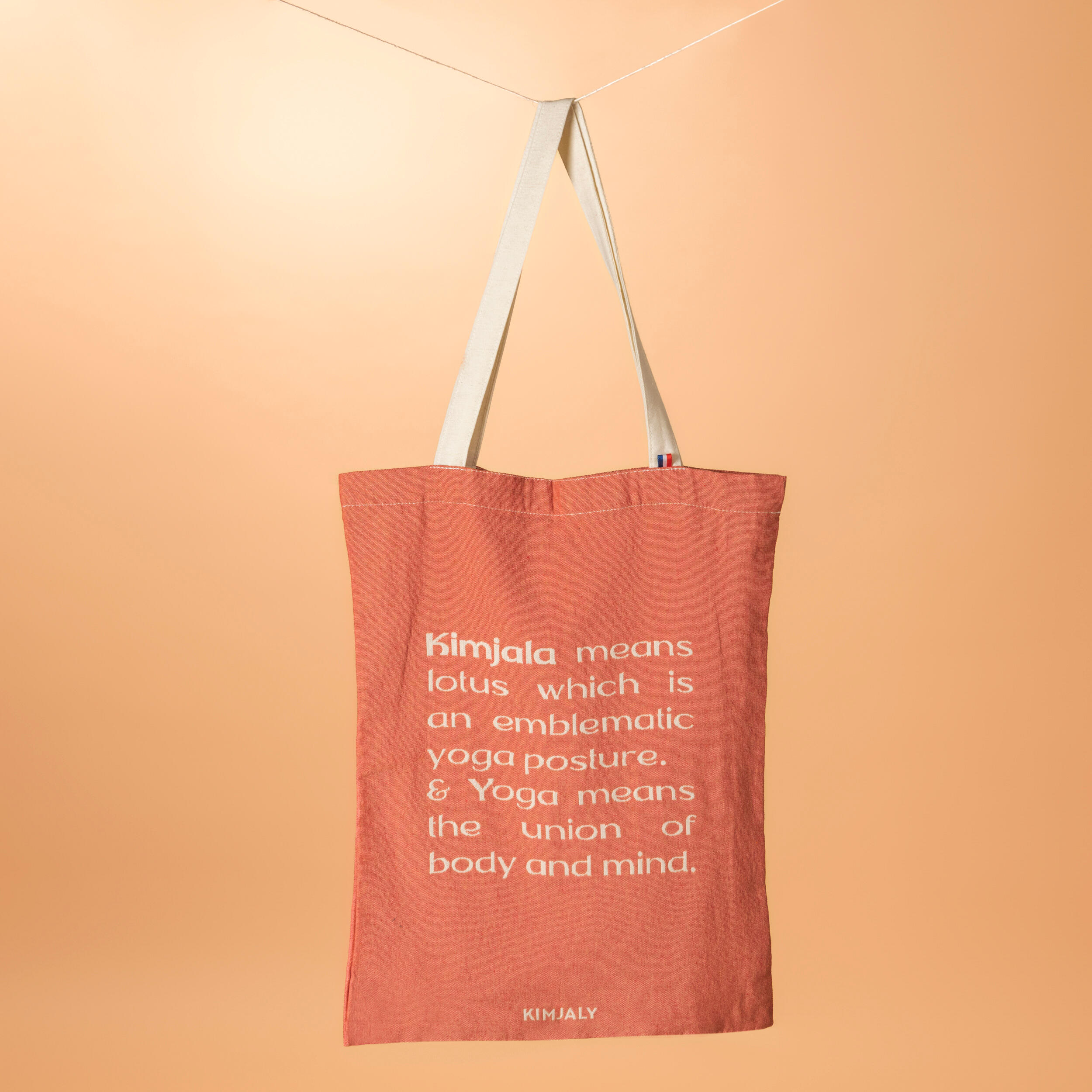 Borsa yoga TOTE arancione-beige 3/3