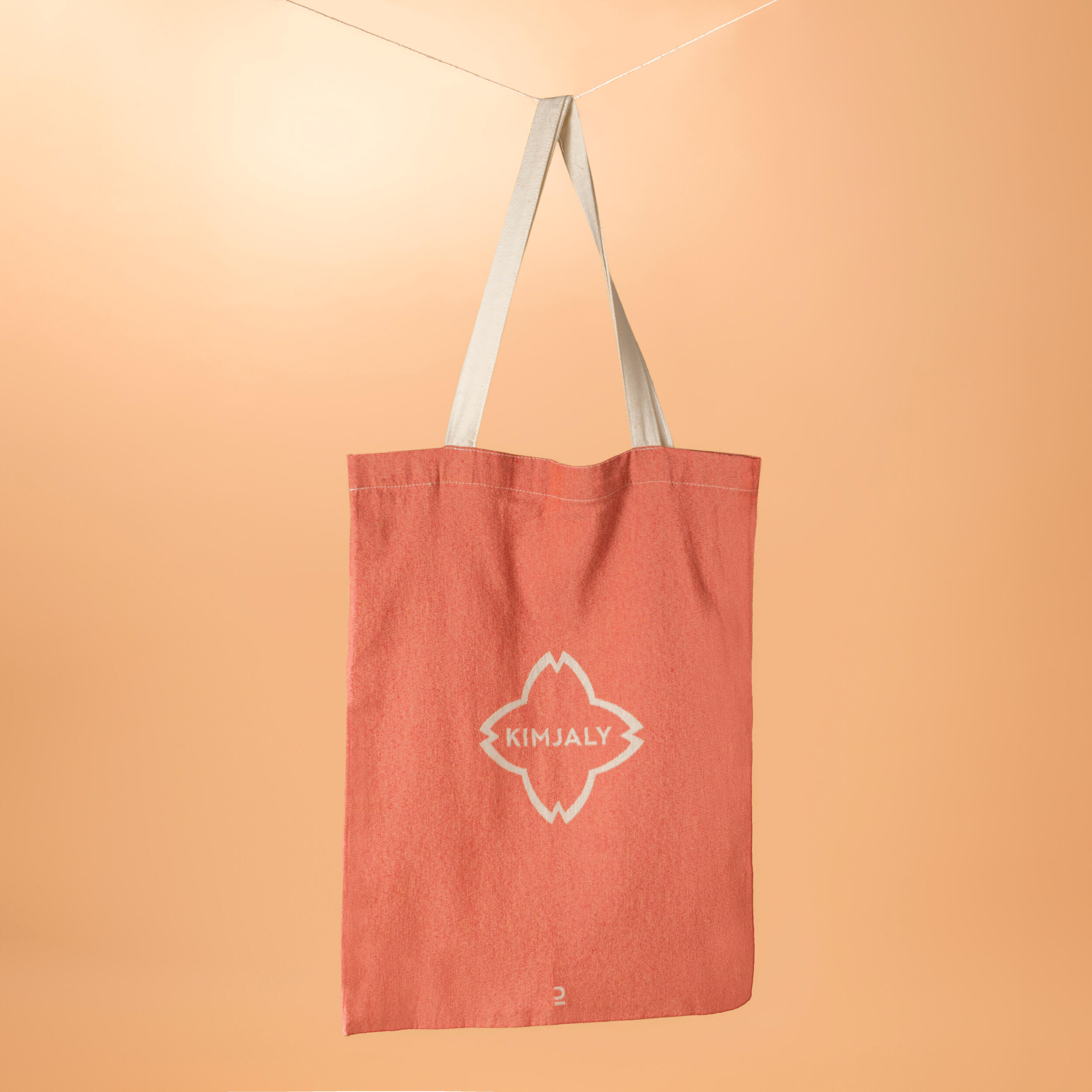 Yoga Tote Bag Kimjala - Orange/Beige 2/3