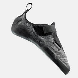 Adaptive beginner rock climbing shoes, grey