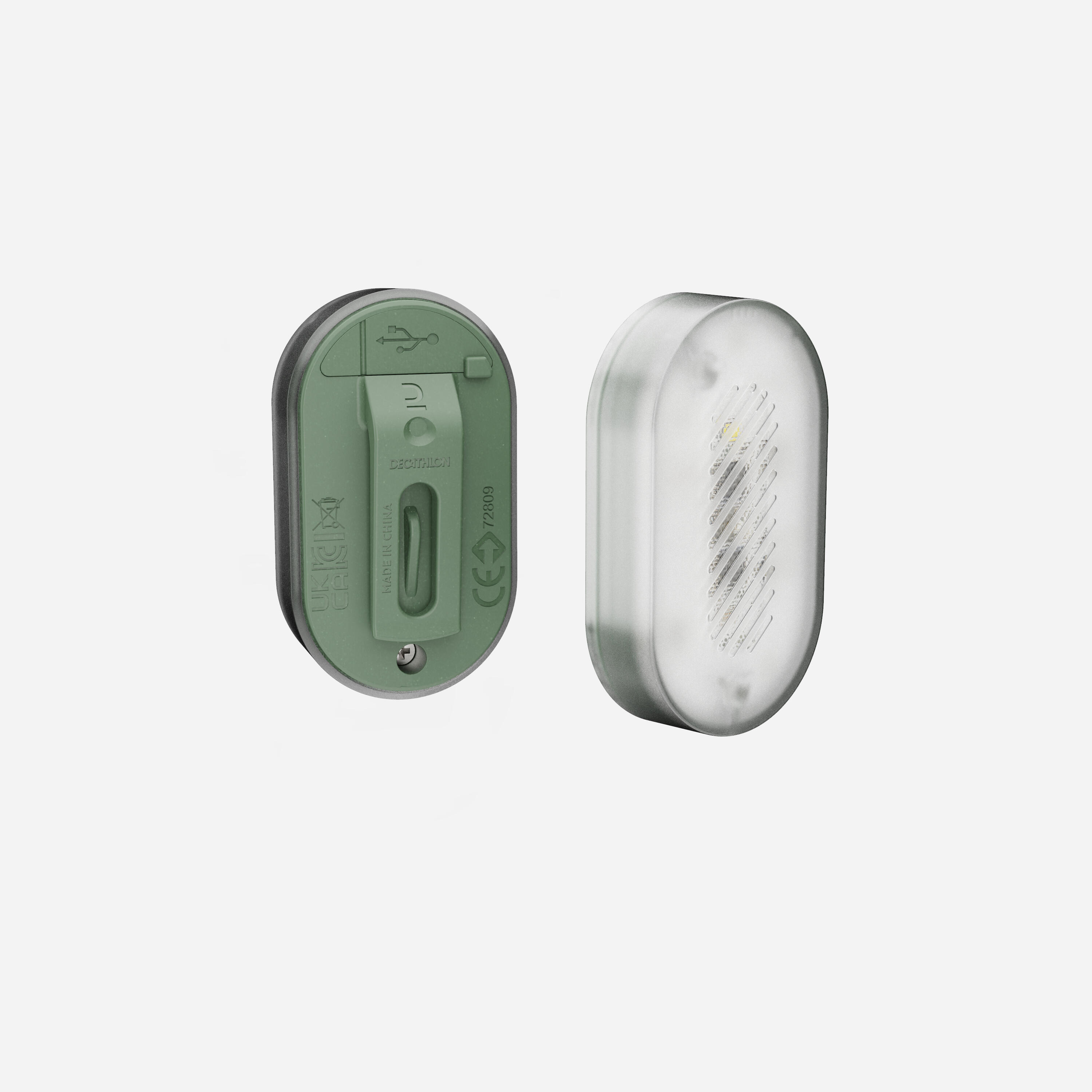 Front/Rear USB Clip Bike Light SL510 - Green 7/11