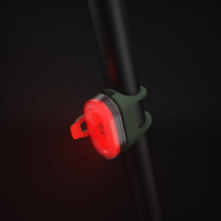 Lampu Sepeda Depan/Belakang Jepit USB SL510 - Hijau