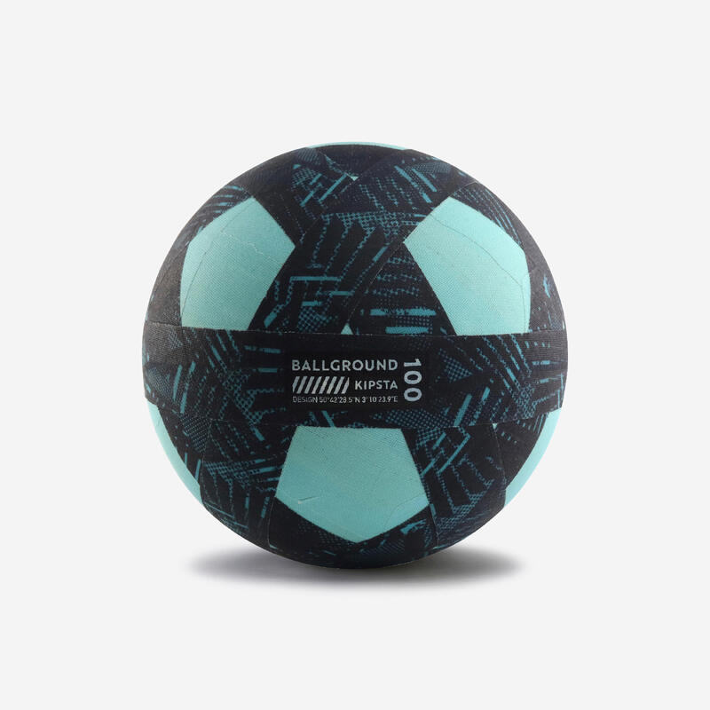 Fussball Grösse 4 Trainingsball aus Polyester - Ballground 100 blau/blau