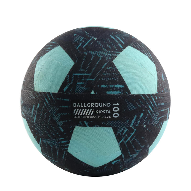 Straatvoetbal Ballground 100 maat 4 blauw/zwart