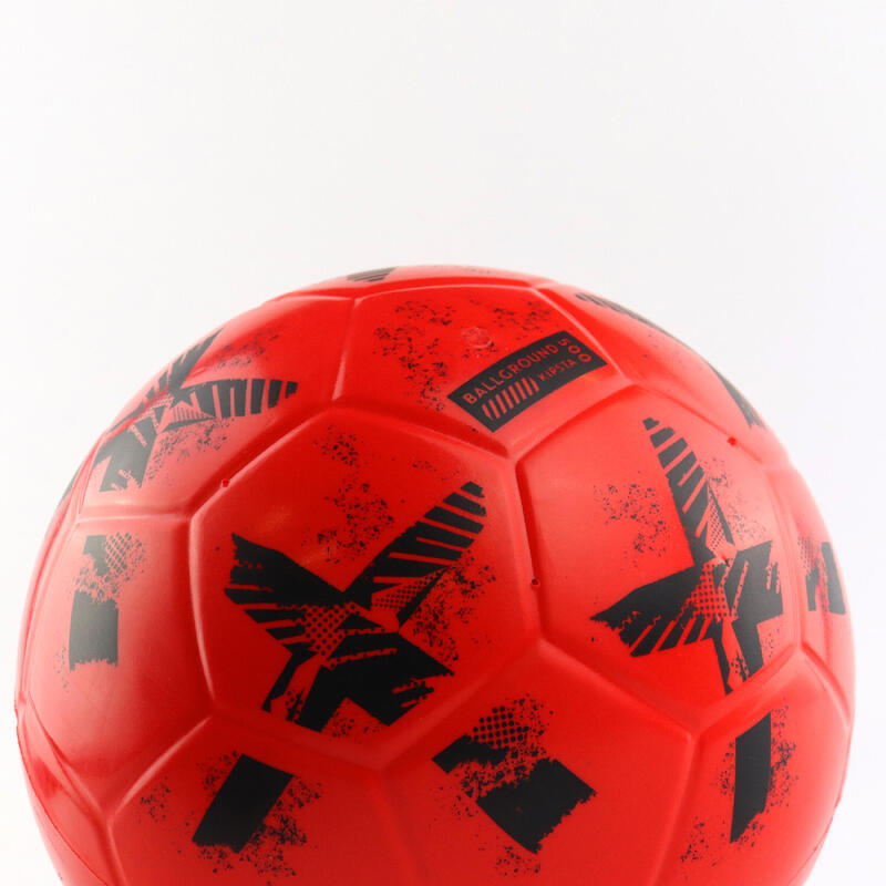 Balón de fútbol de espuma Ballground 500 T4 rojo y negro
