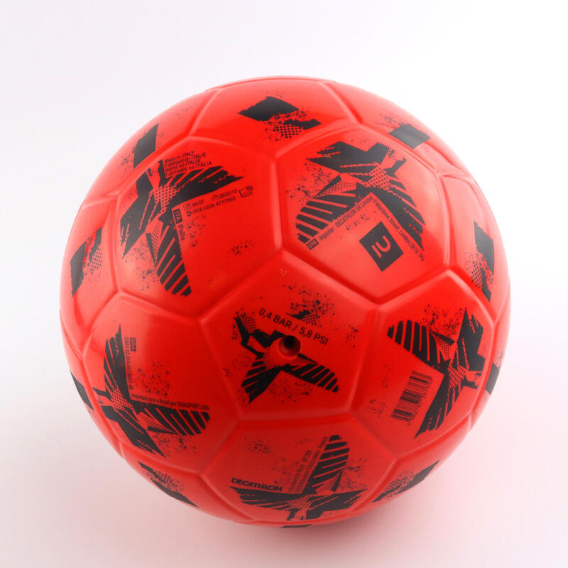 Foam voetbal Ballground 500 maat 4 rood en zwart