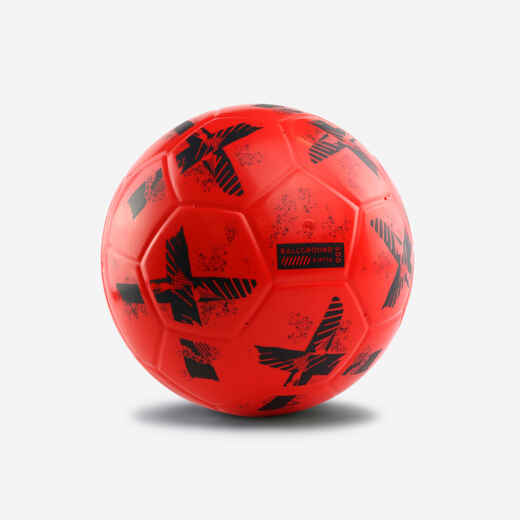 
      Ballon de football en mousse Ballground 500 T4 rouge et noir
  