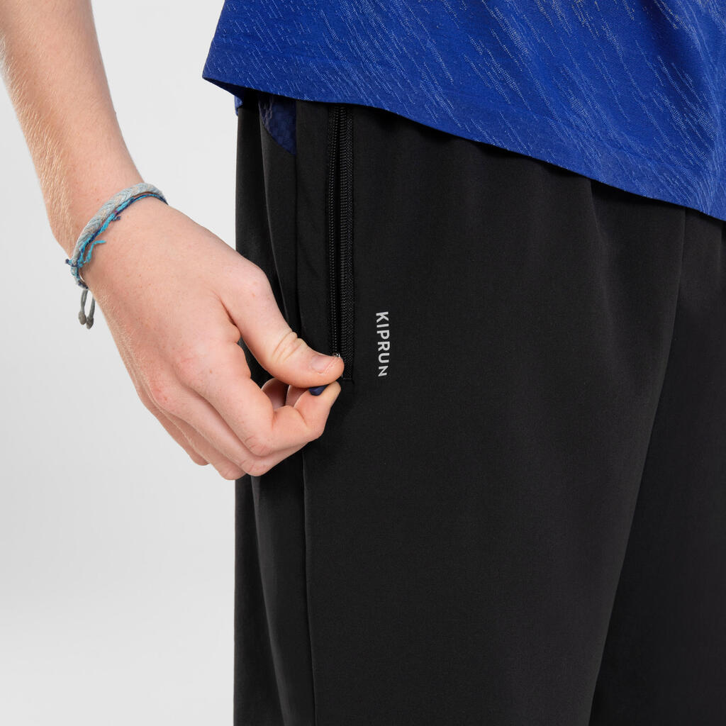 KIPRUN DRY+ boys' breathable running shorts - black/denim