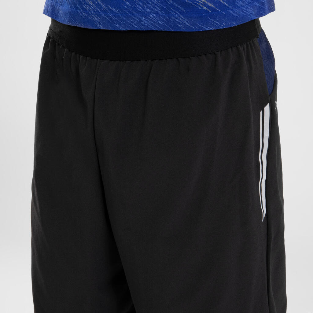 Berniukų orui laidūs bėgimo šortai „Kiprun Dry+“, juodi ir tamsiai mėlyni