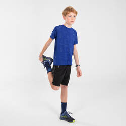 KIPRUN DRY+ boys' breathable running shorts - black/denim