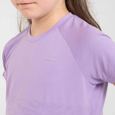 KIPRUN CARE Girls' seamless running T-shirt - Mauve