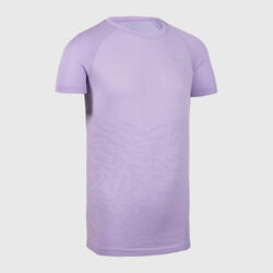 Naadloos hardloopshirt voor meisjes CARE mauve