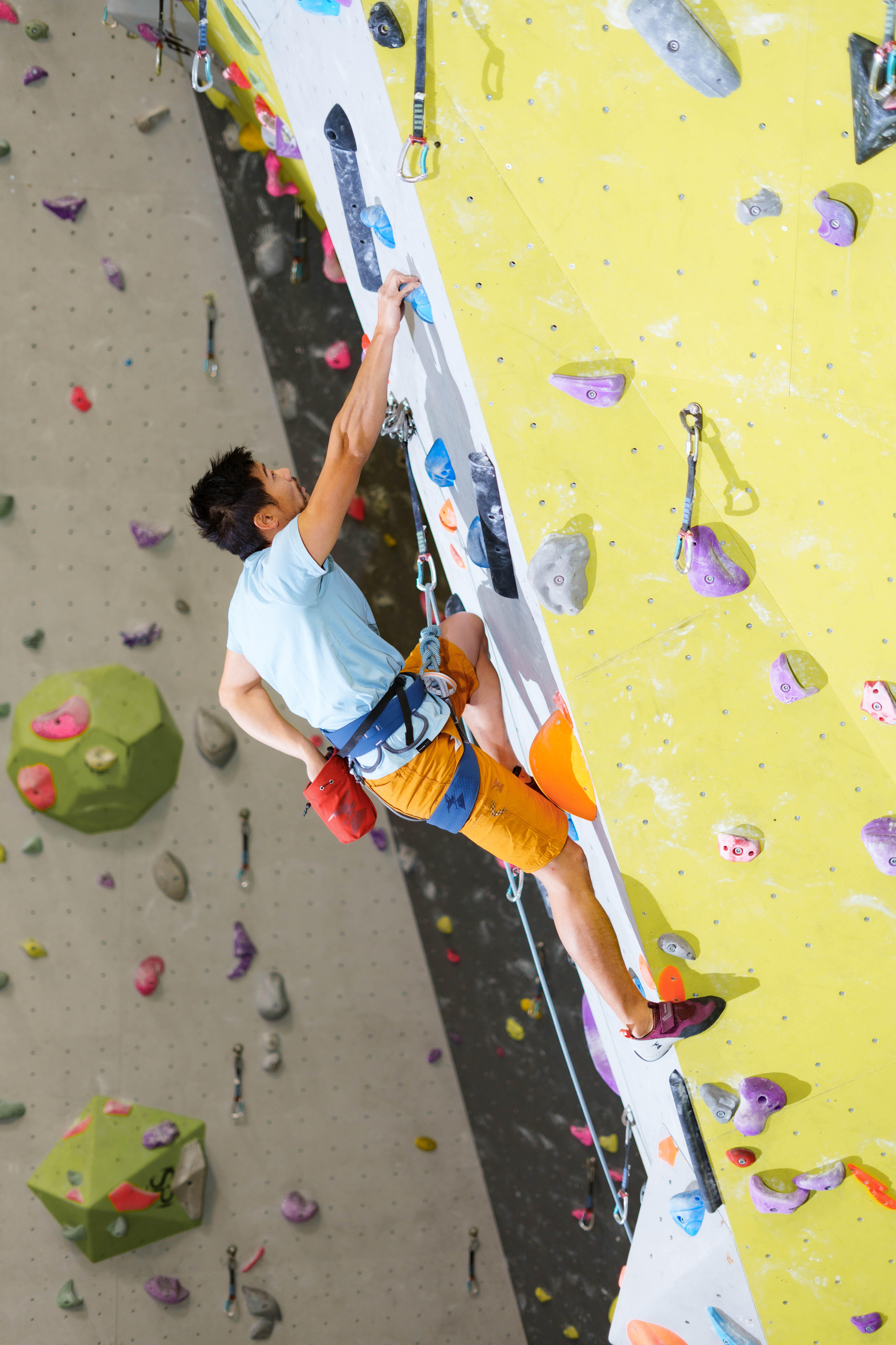 Climbing chalk bag edge - red