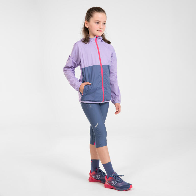 Corsario running transpirable Niños - KIPRUN DRY gris rosa