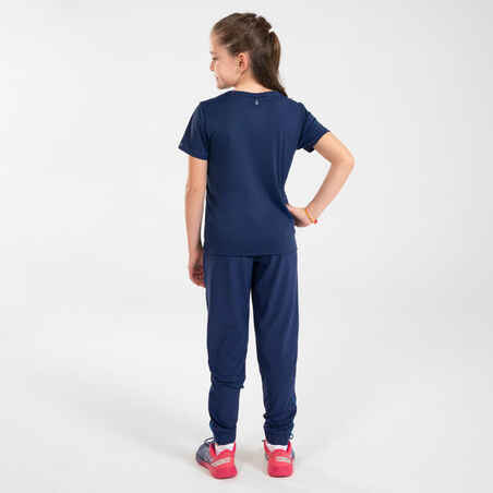 KIPRUN DRY++ kids breathable running T-Shirt - navy/green