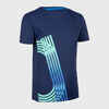 Majica kratkih rukava za trčanje Kiprun Dry+ prozračna dječja mornarski plavo-zelena
