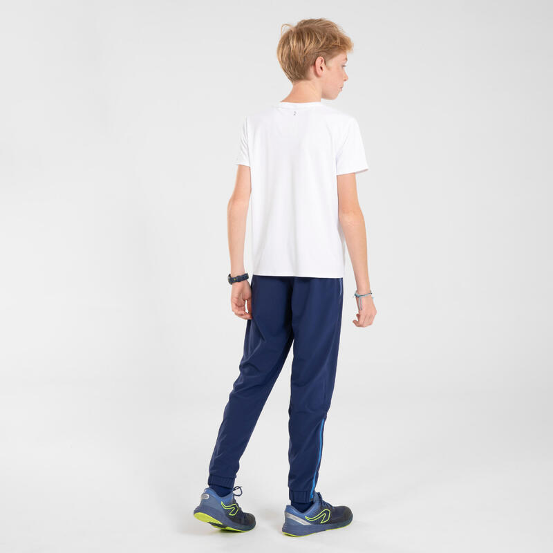 Pantaloni running bambino KIPRUN DRY+ denim-blu
