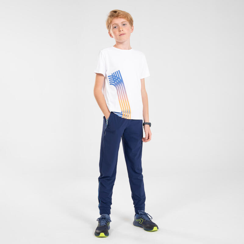 Ademend hardloop T-shirt voor kinderen Dry+ wit