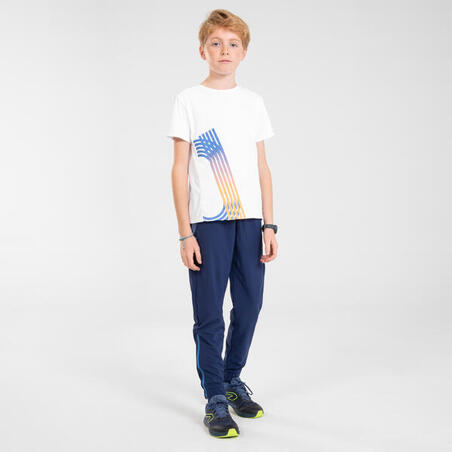 T-Shirt running respirant Enfant - KIPRUN DRY+ blanc